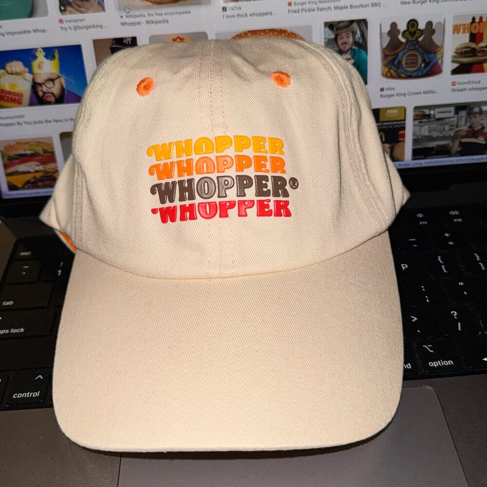 RARE & UNIQUE WHOPPER Burger King Baseball Cap -NEW